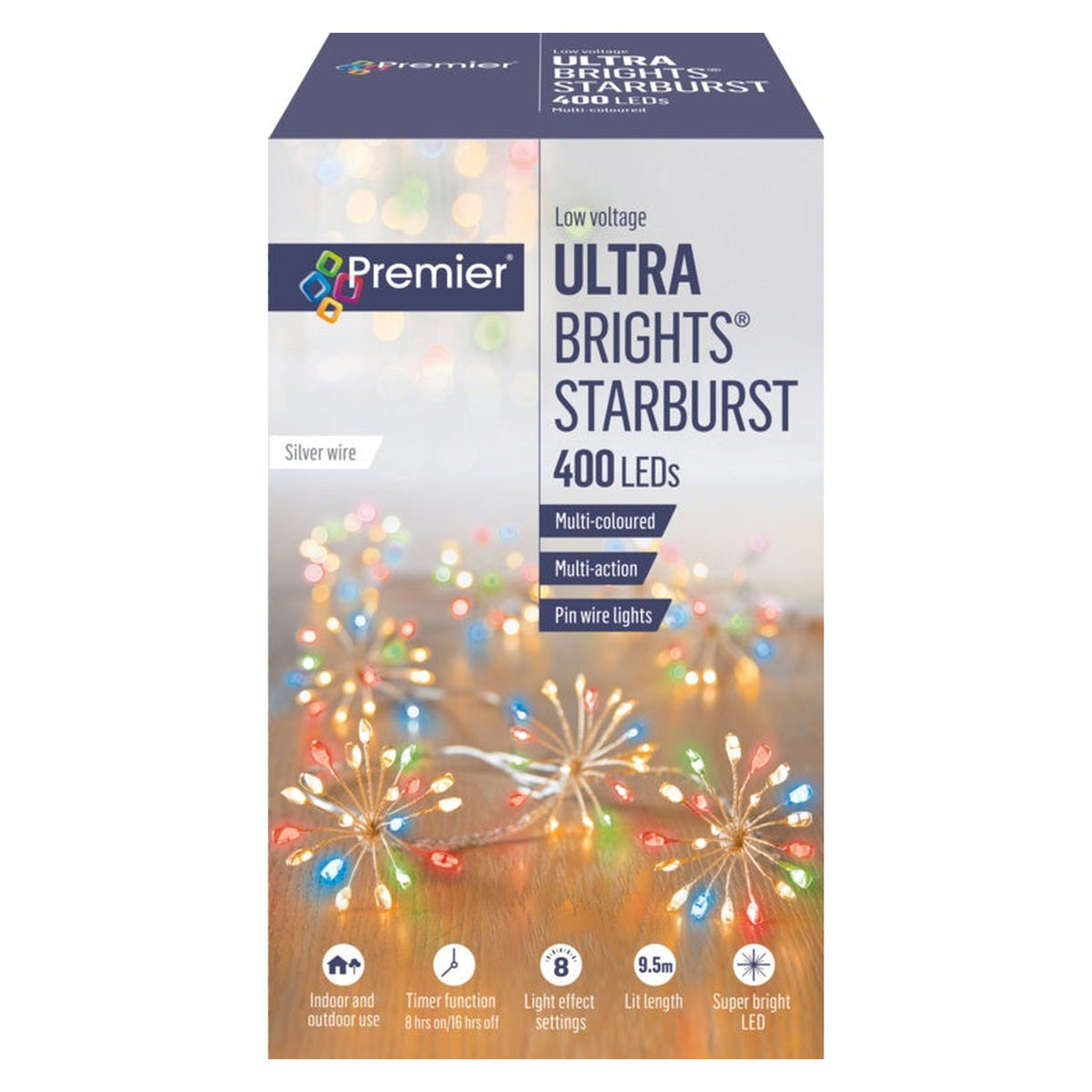 Multi Action Starburst Stringlight Multi-coloured - 400 LEDs
