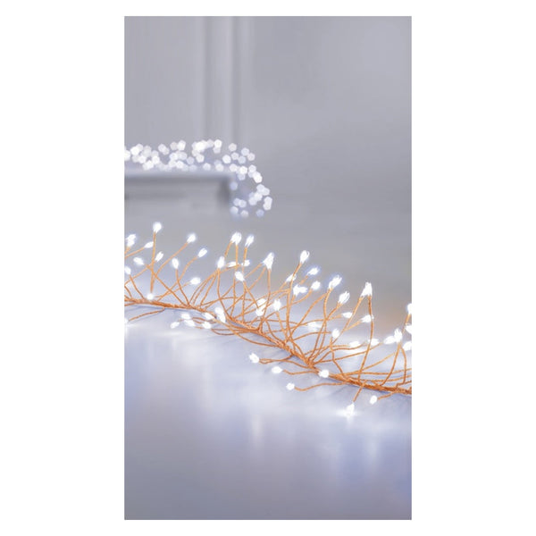 Multi Action Ultra Brights Rose Gold Garland - White 288 LEDs