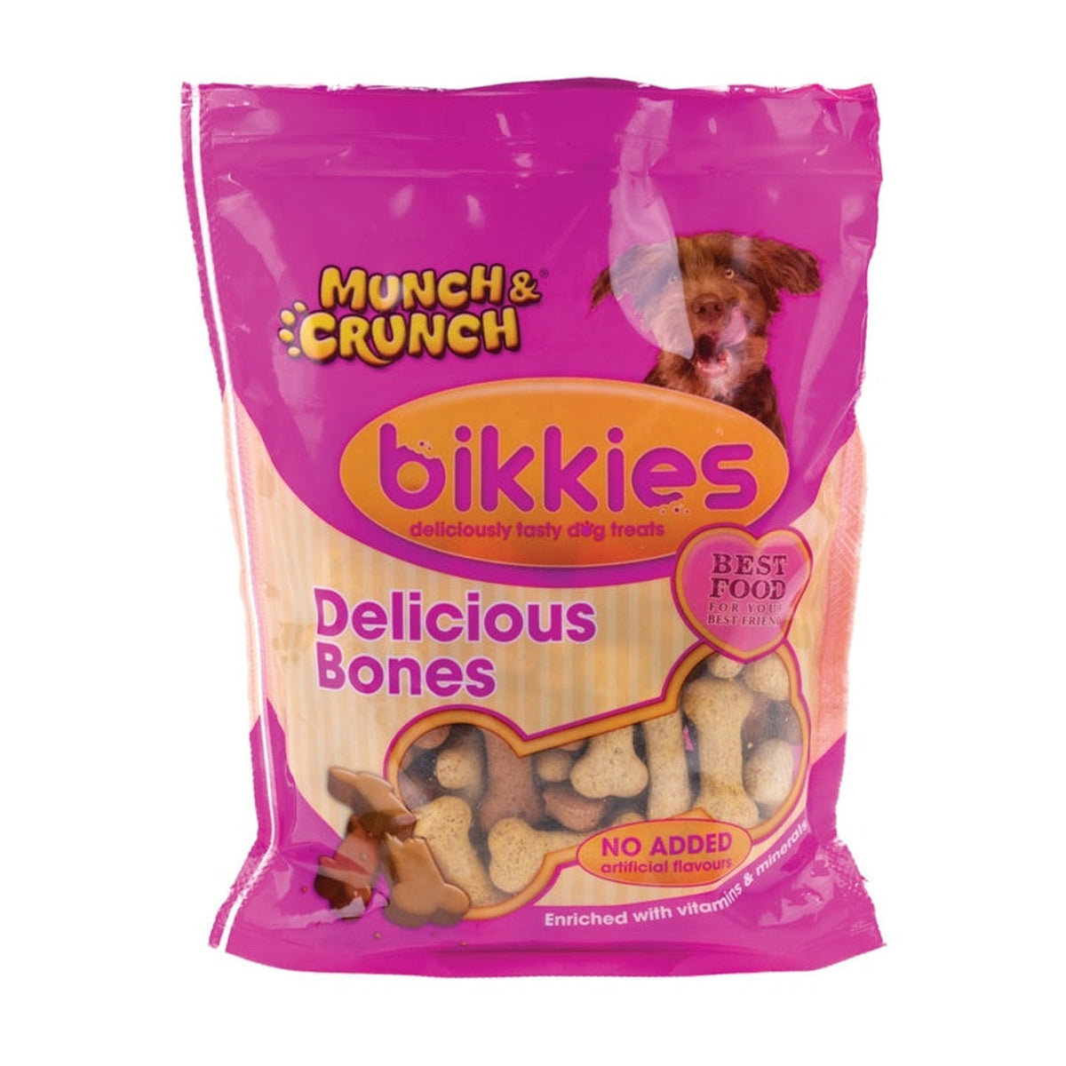 Munch & Crunch Bikkies Delicious Bones 350g pet treats