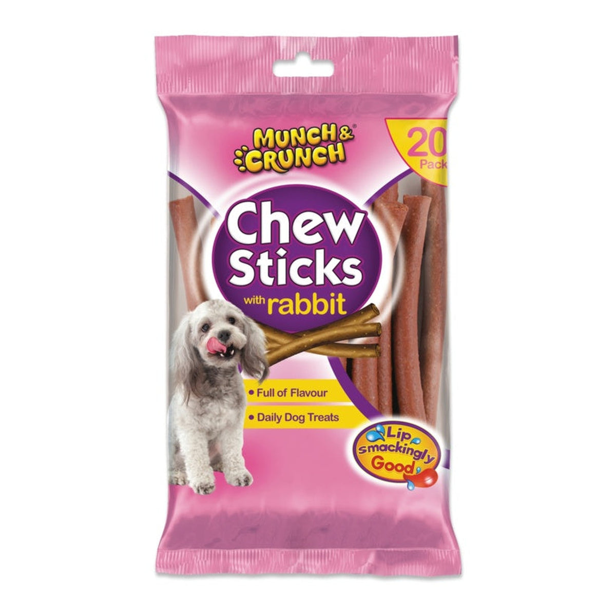 Pack of 20 Munch and Crunch beef chew sticks
