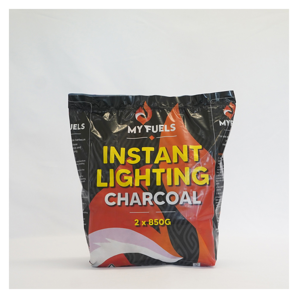 Myfuels instant-light lumpwood charcoal 2 x 850g bags