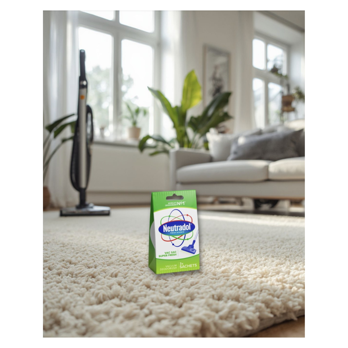 Neutradol Vacuum Deodoriser Super Fresh pack of 3