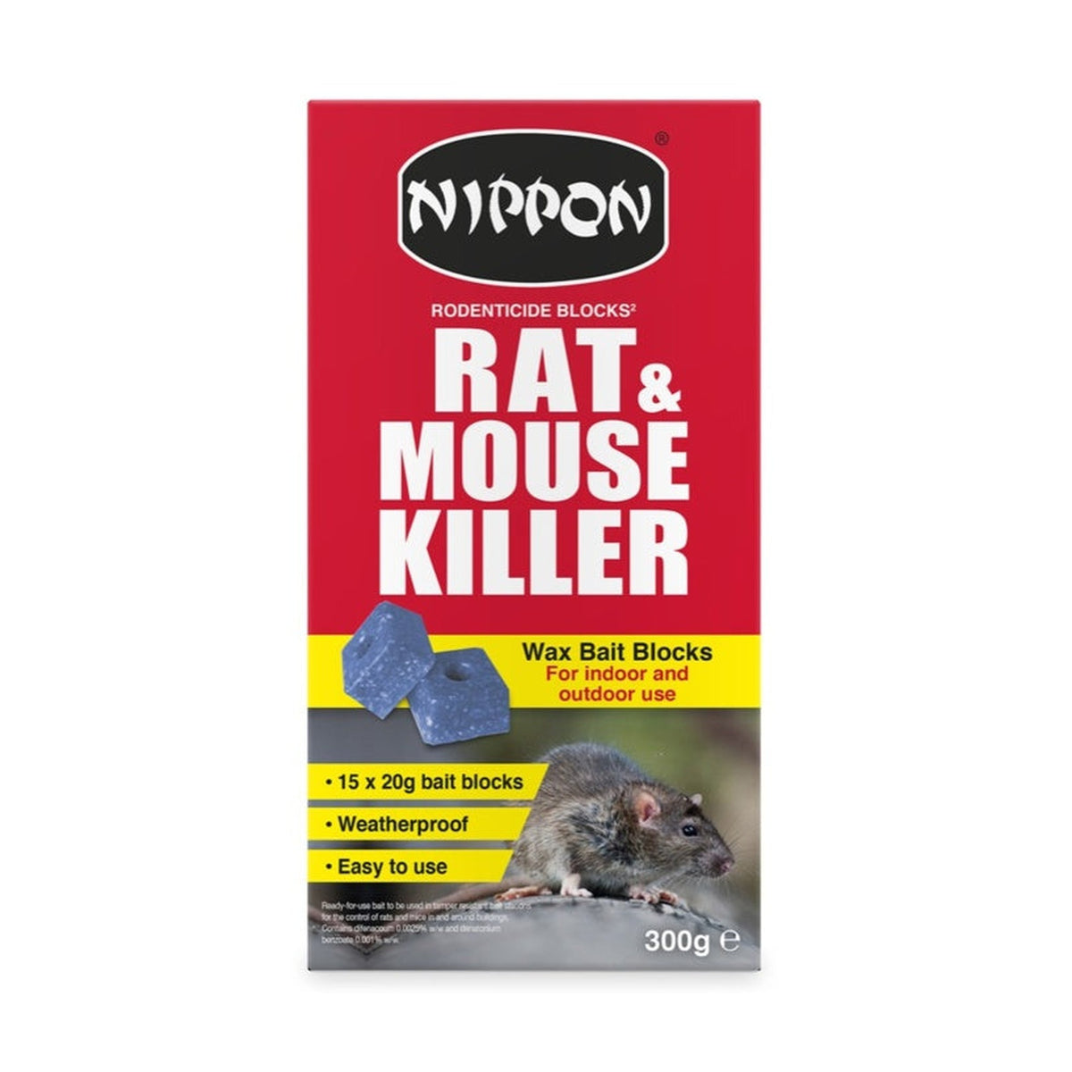 Nippon rodenticide wax blocks 300g