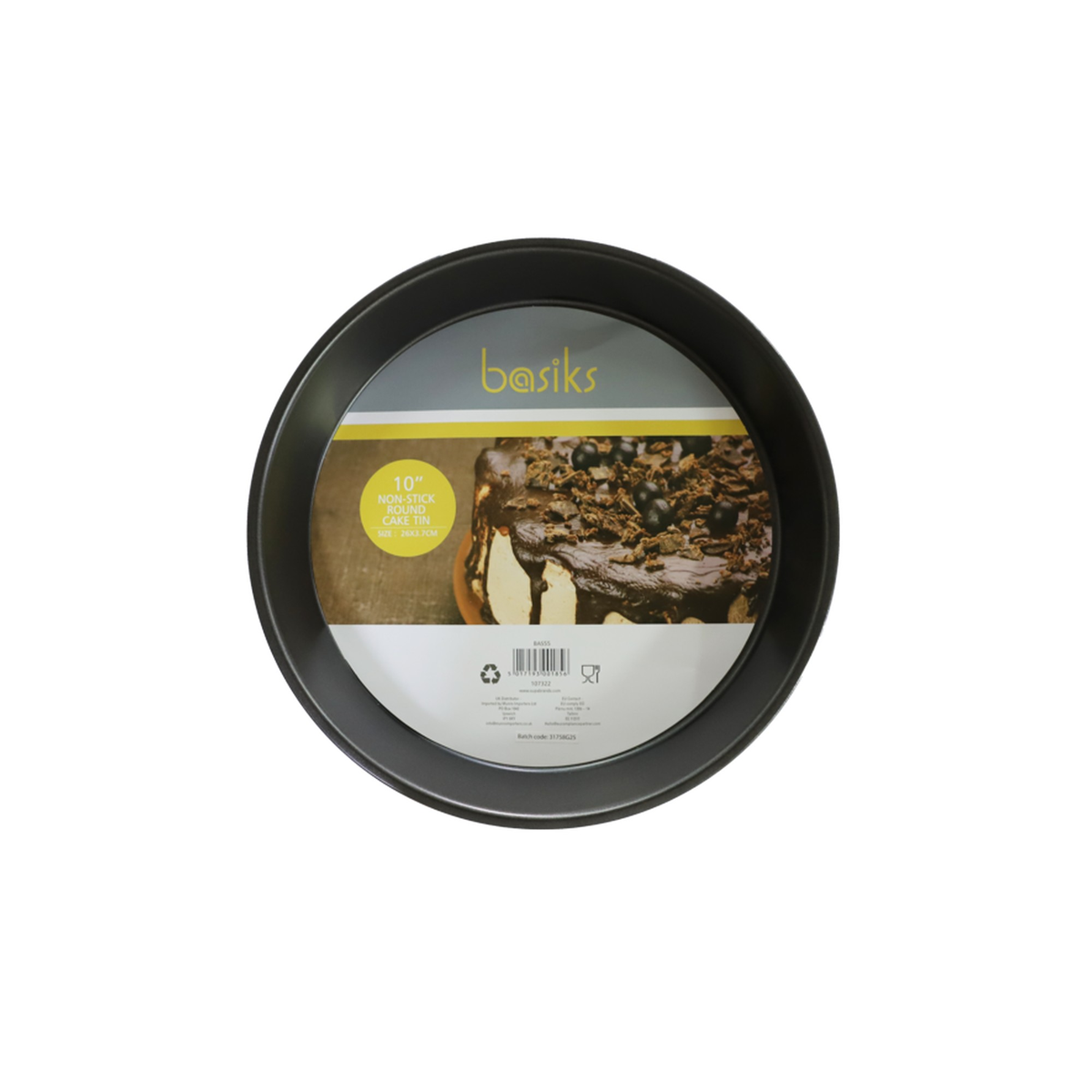 Non Stick Round Cake Tin - 10"