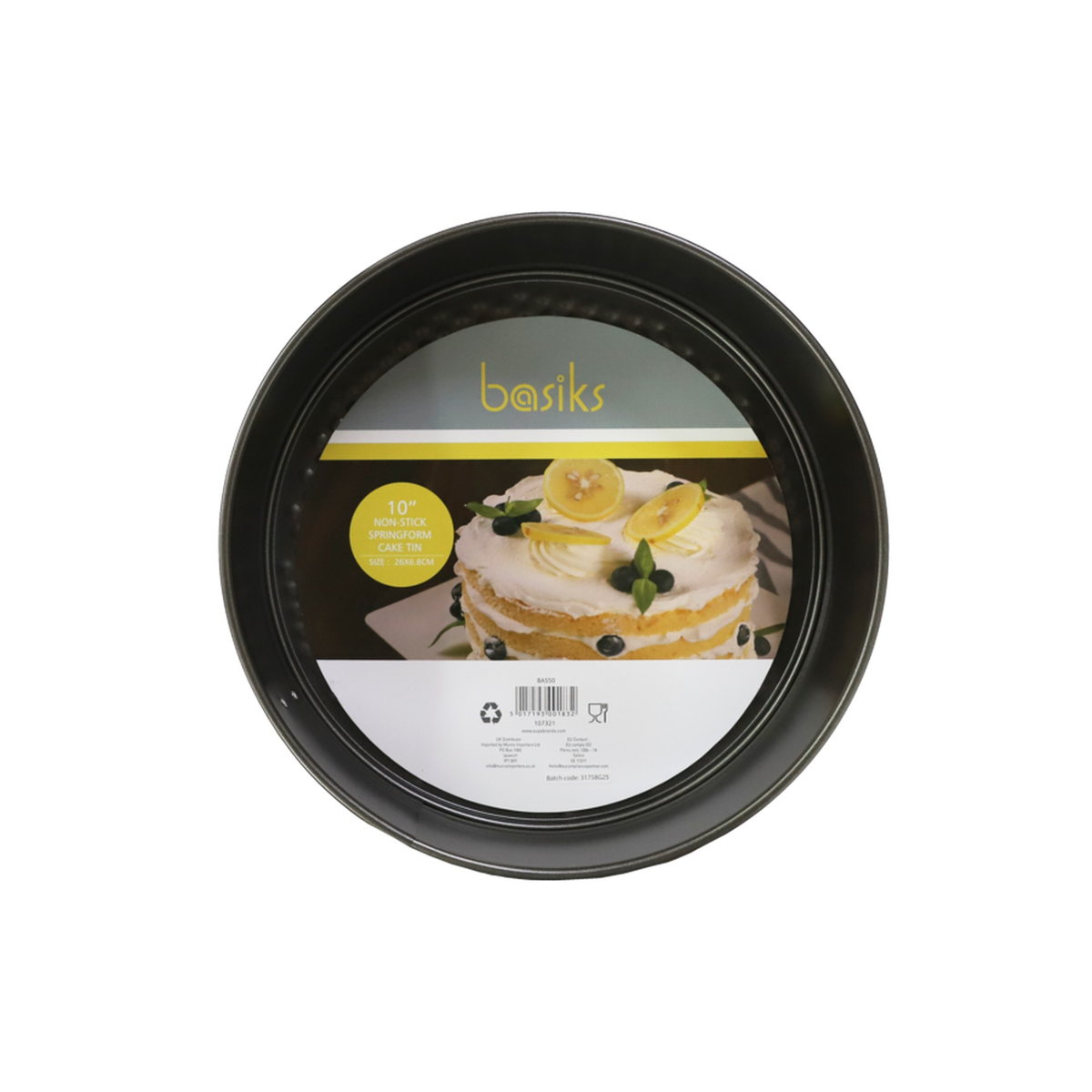 Non Stick Springform Cake Tin - 10"