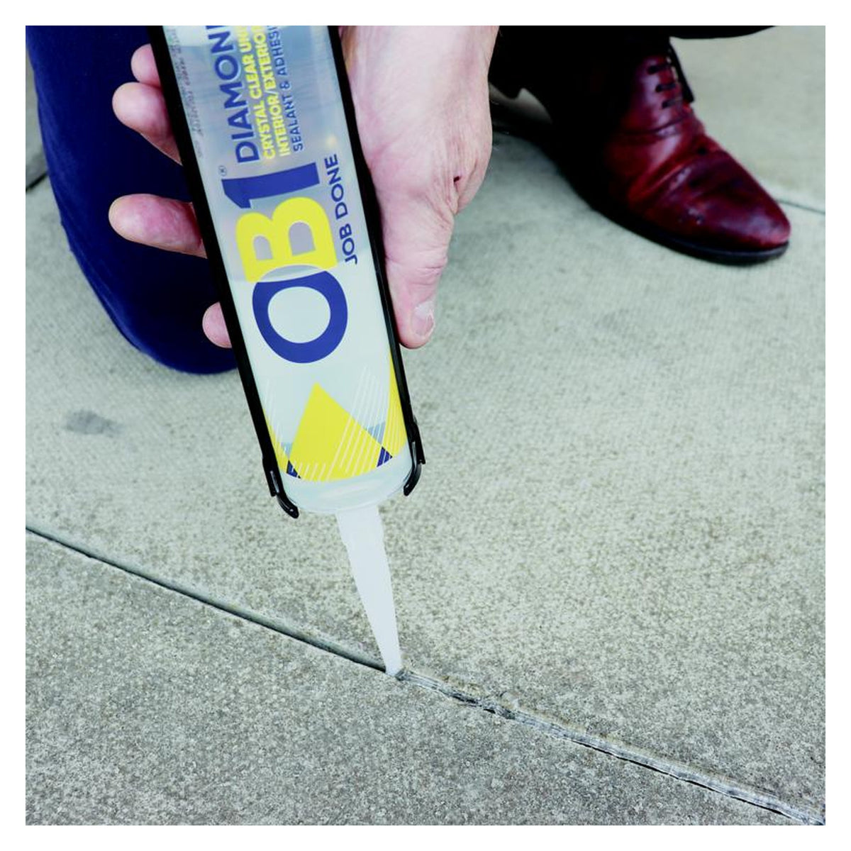 OB1 Diamond Crystal Clear universal sealant and adhesive 290ml, view 3