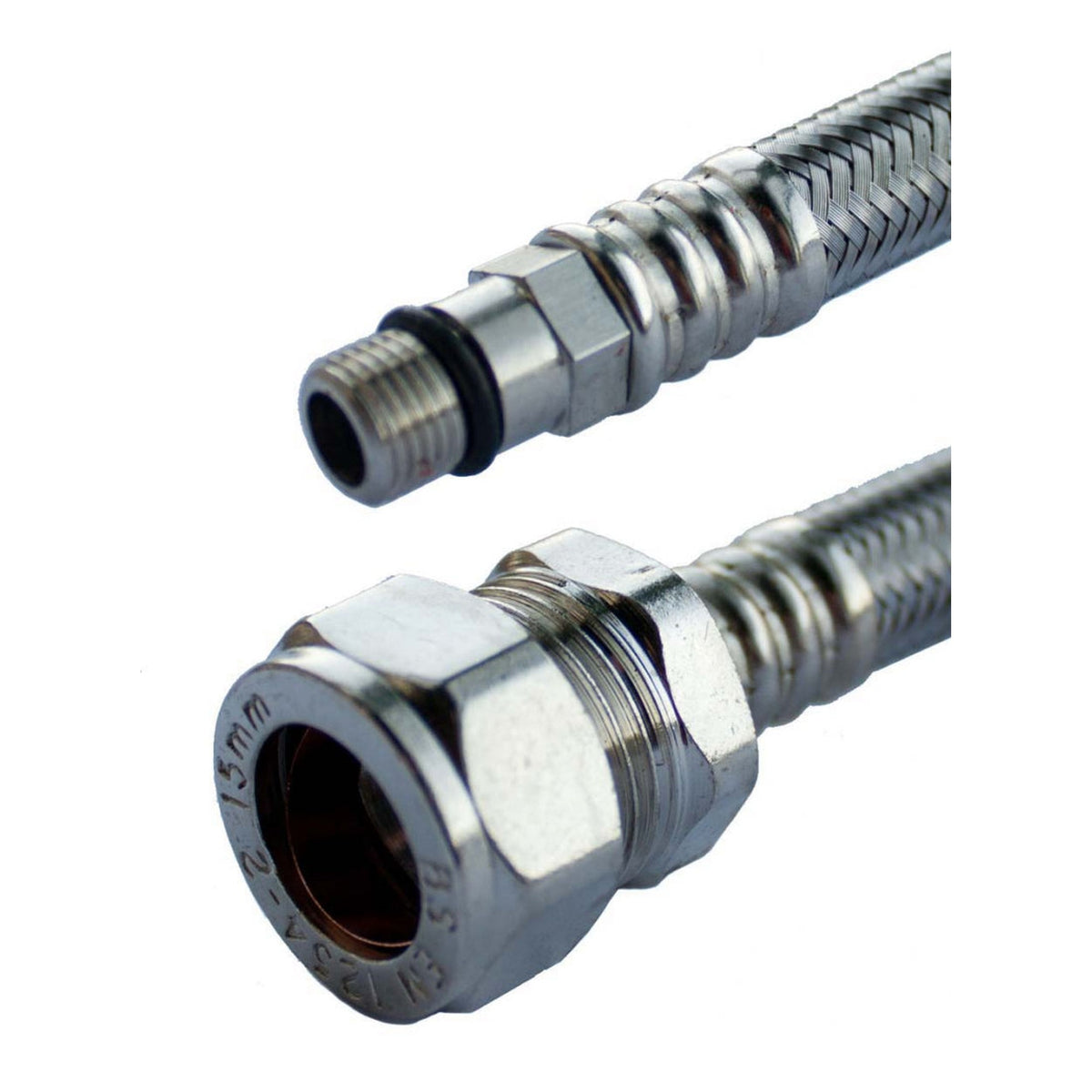 Oracstar pair of flexible monoblock tap connectors 15mm x 12mm
