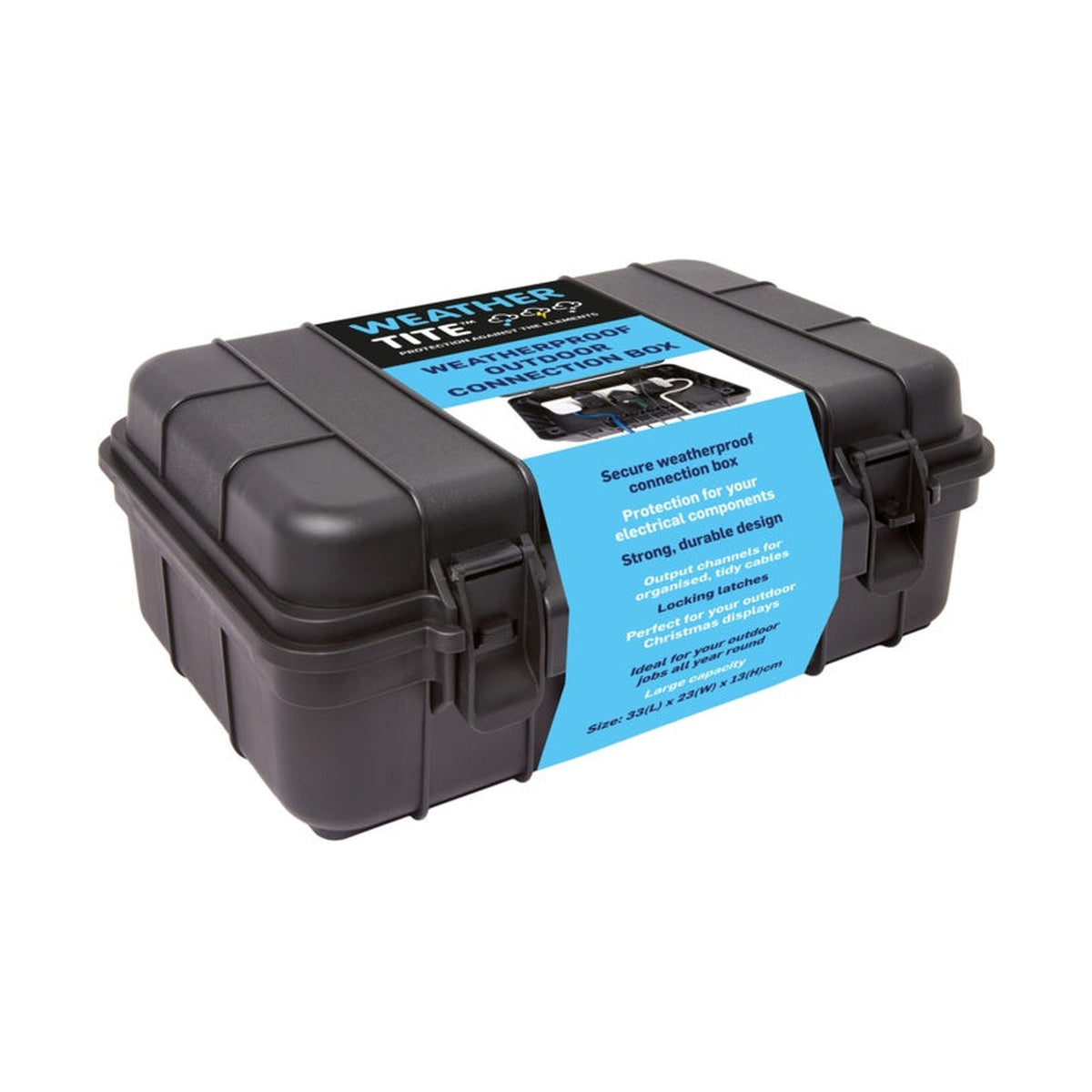 Outdoor IP44 Weatherproof Box - 33 (L) x 23 (W) x 13(H)cm