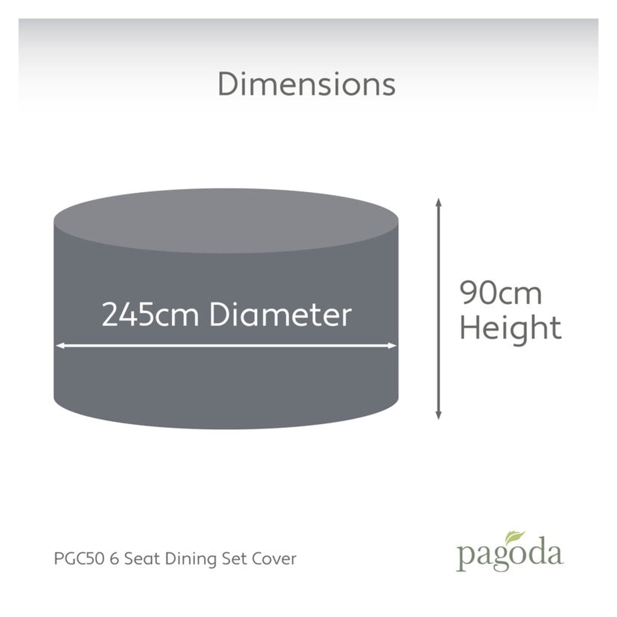 Pagoda 6 seat dining set cover 245 x 90cm, view 6