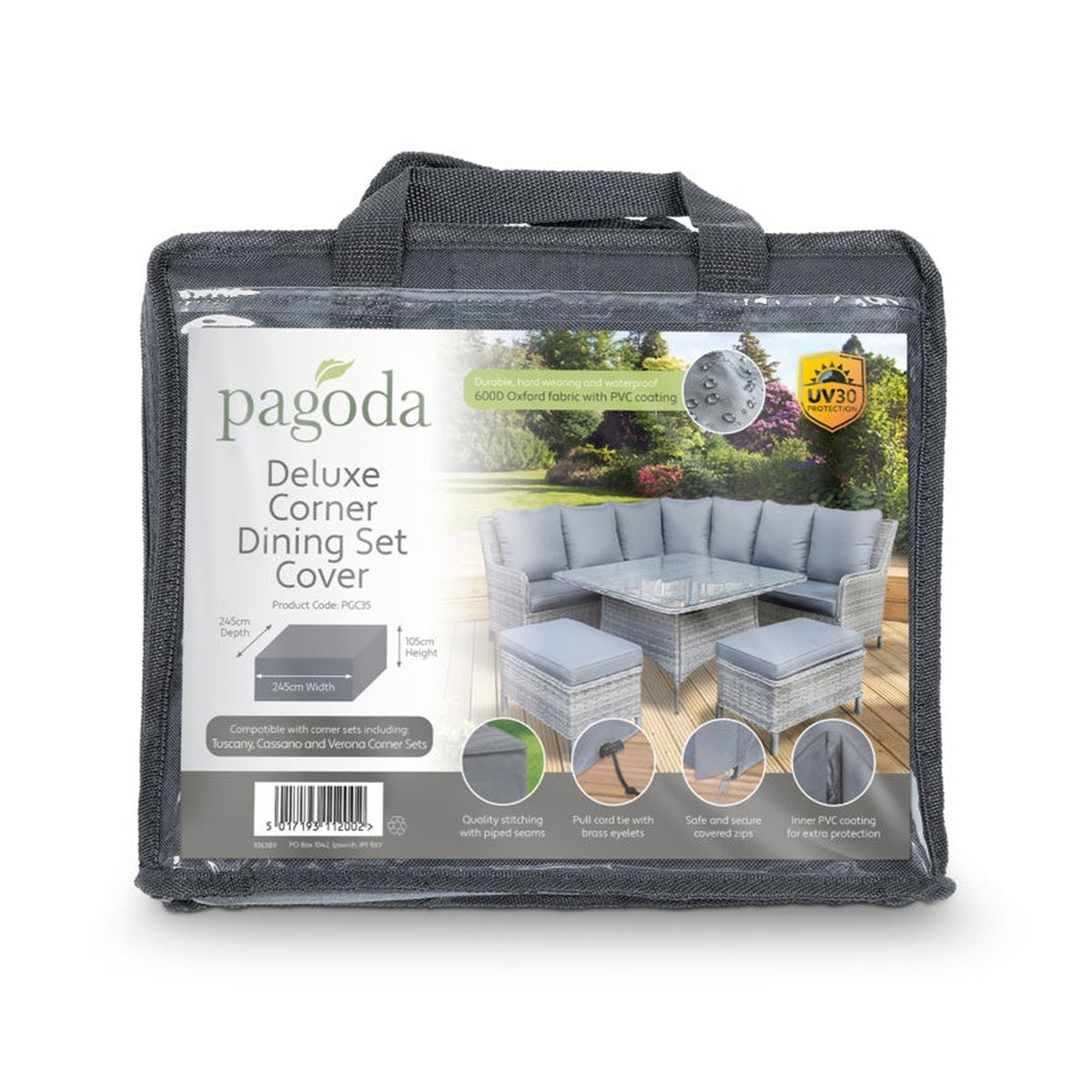 Pagoda deluxe corner dining set cover