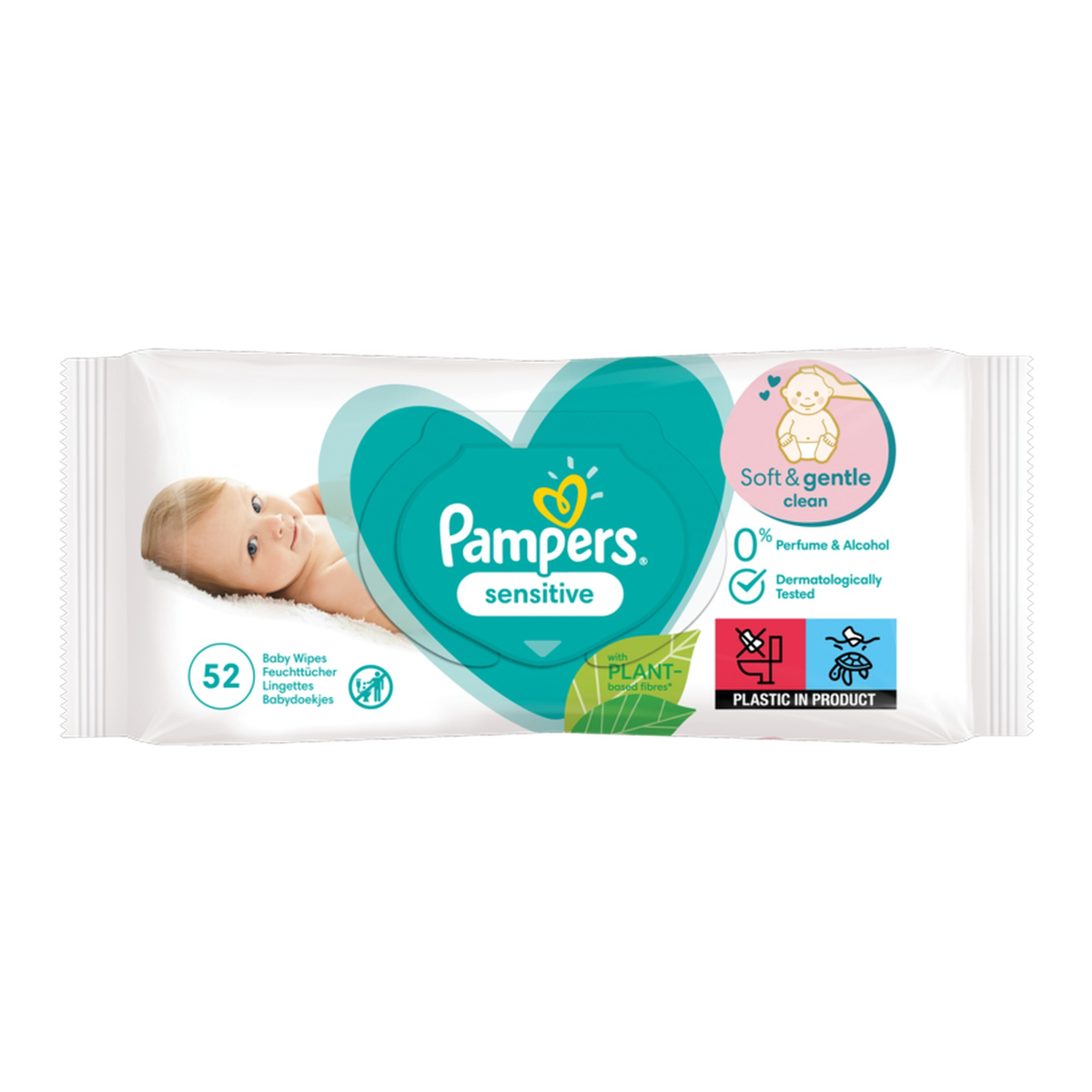 Pampers Sensitive baby wipes Pack of 52