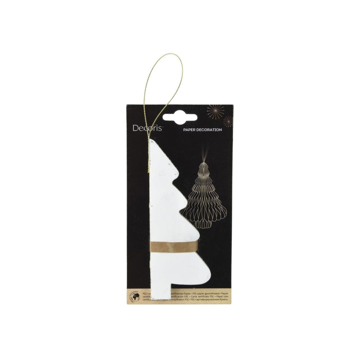 Paper Tree White - H15cm, view 2
