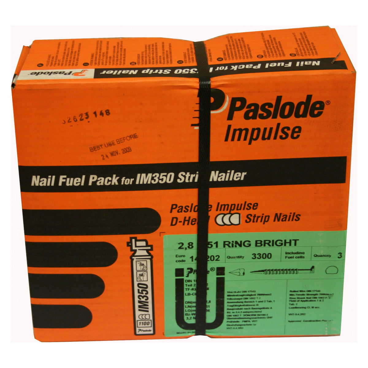 Paslode 51 x 2.8mm ring galvanised nails fuel pack