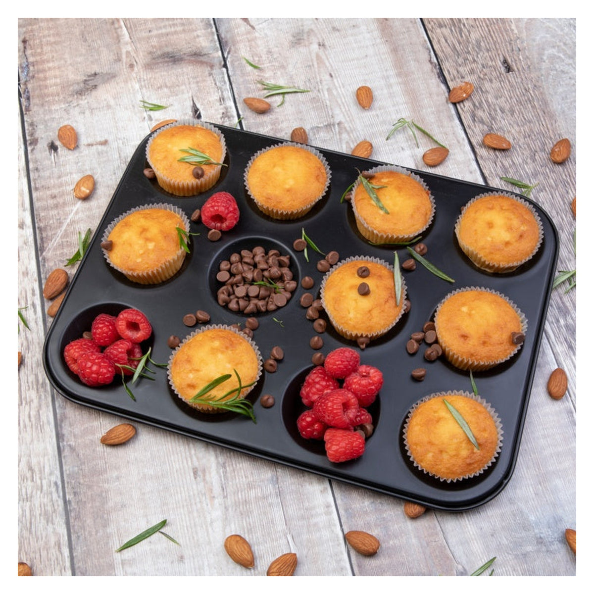 Pendeford 12 cup non-stick bun tray