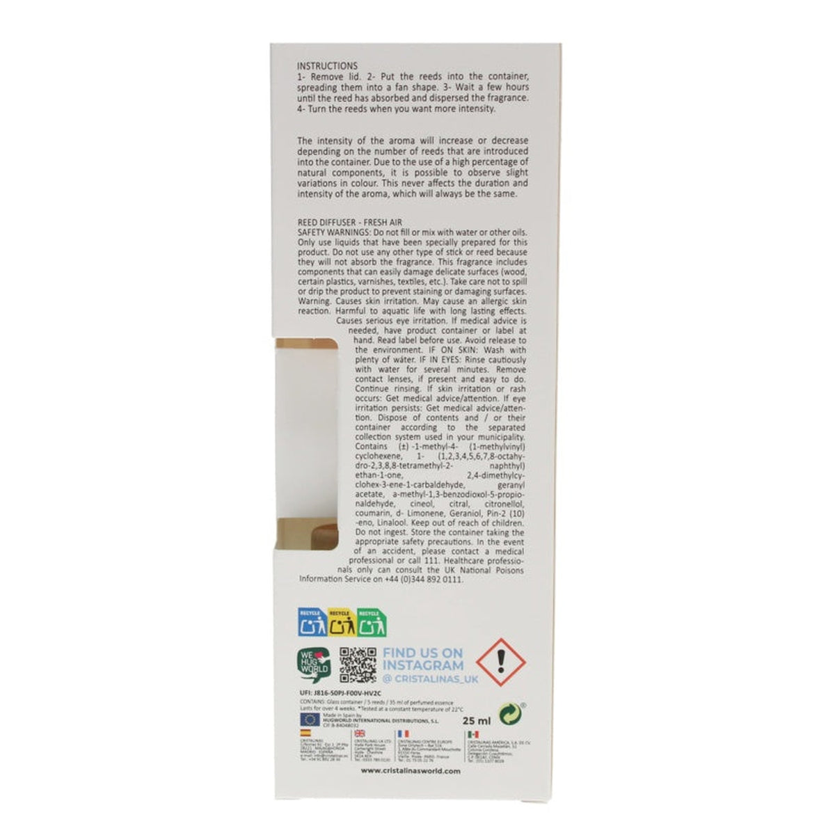 Pet Reed Diffuser 25ml - Fresh Air, view 2