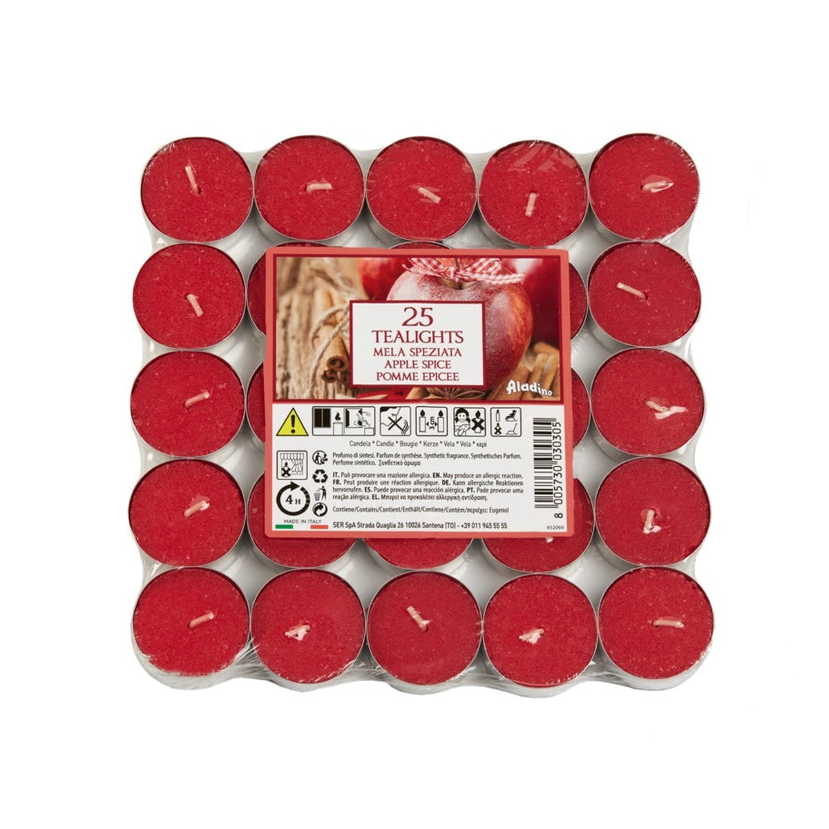 Petali Apple Spice 4 hour tealights, pack of 25