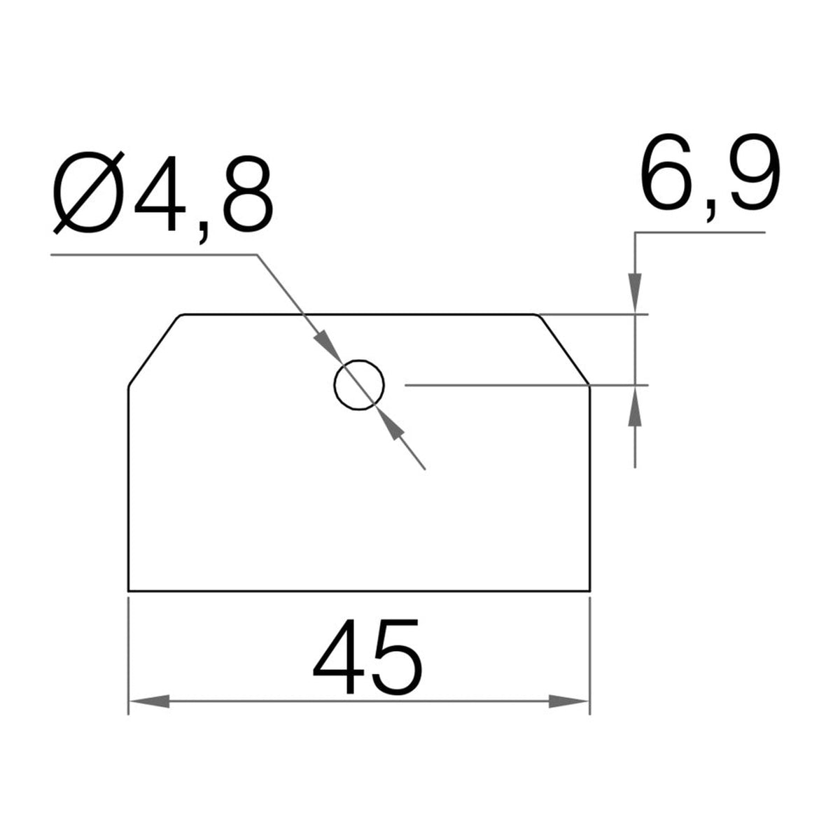 Picardy 41mm fence clip, view 2