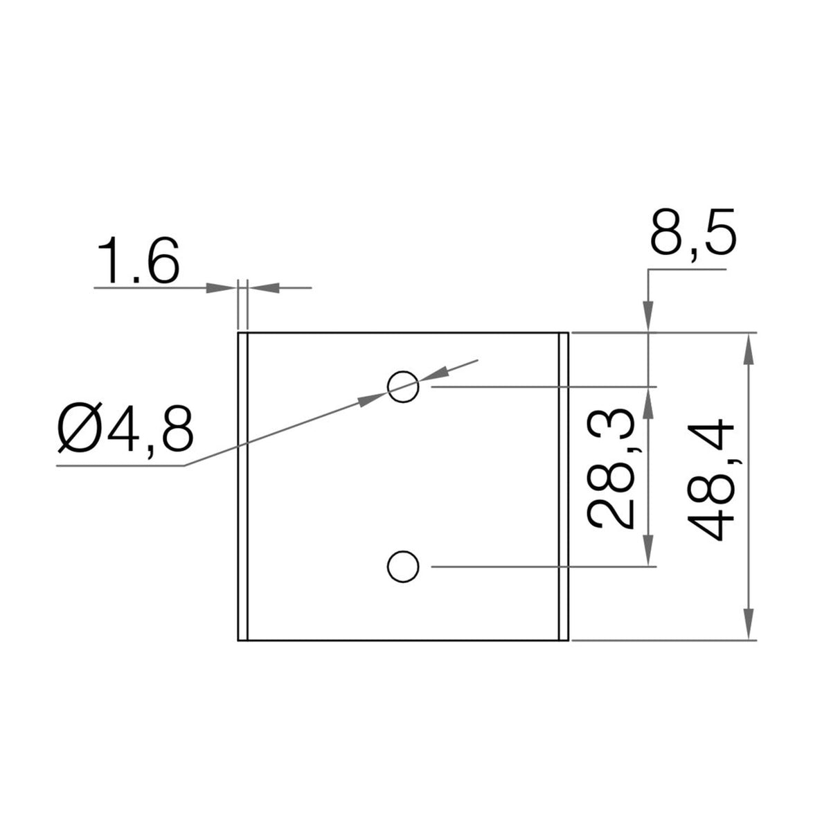 Picardy 52mm fence panel clip, view 2