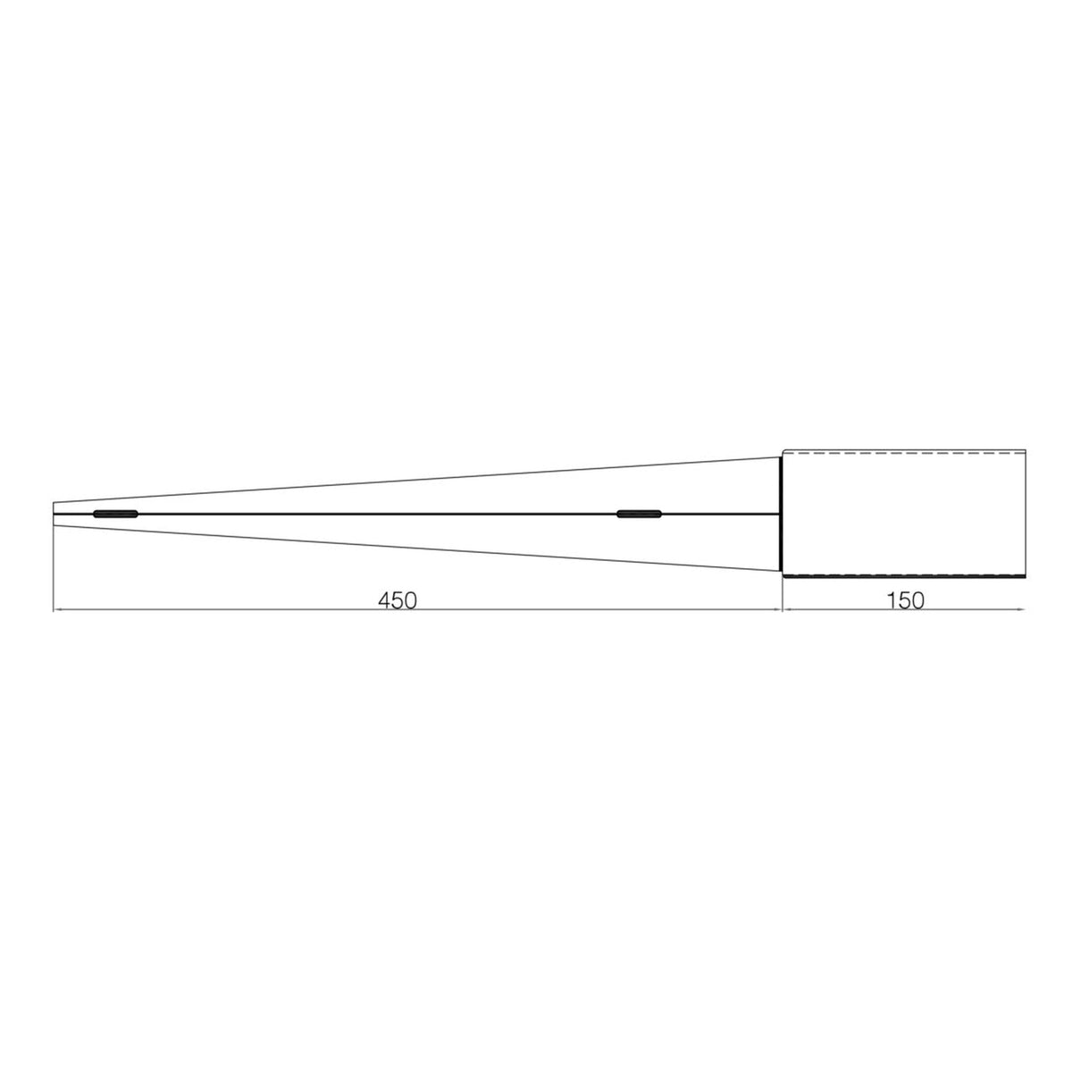 Picardy 75 x 75mm fence grip spike 450mm, view 3