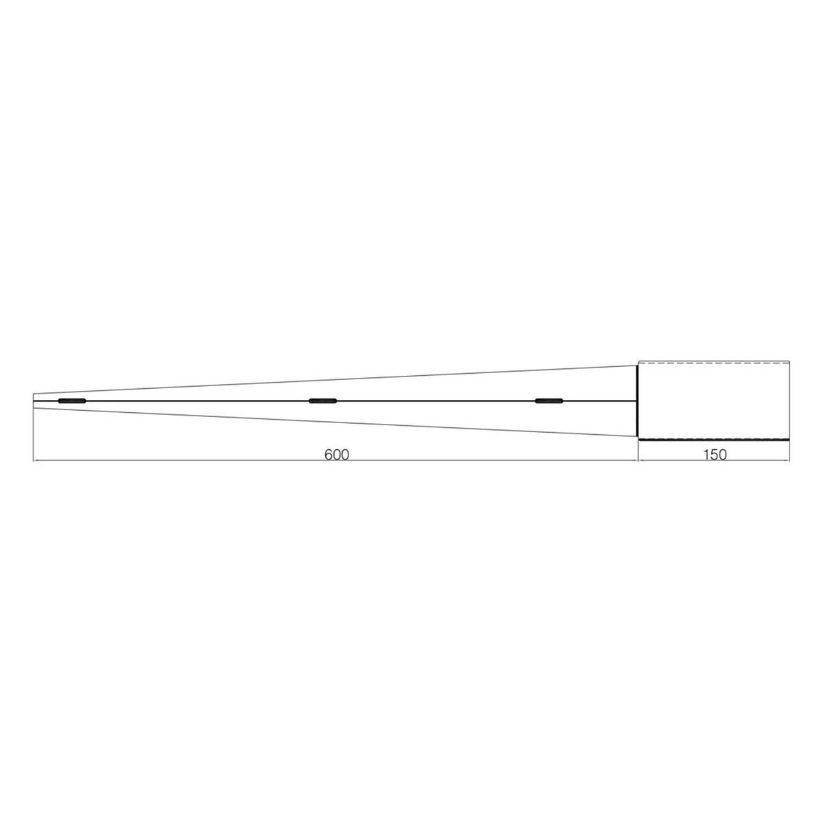 Picardy fence grip spike for 75 x 75mm posts, view 3