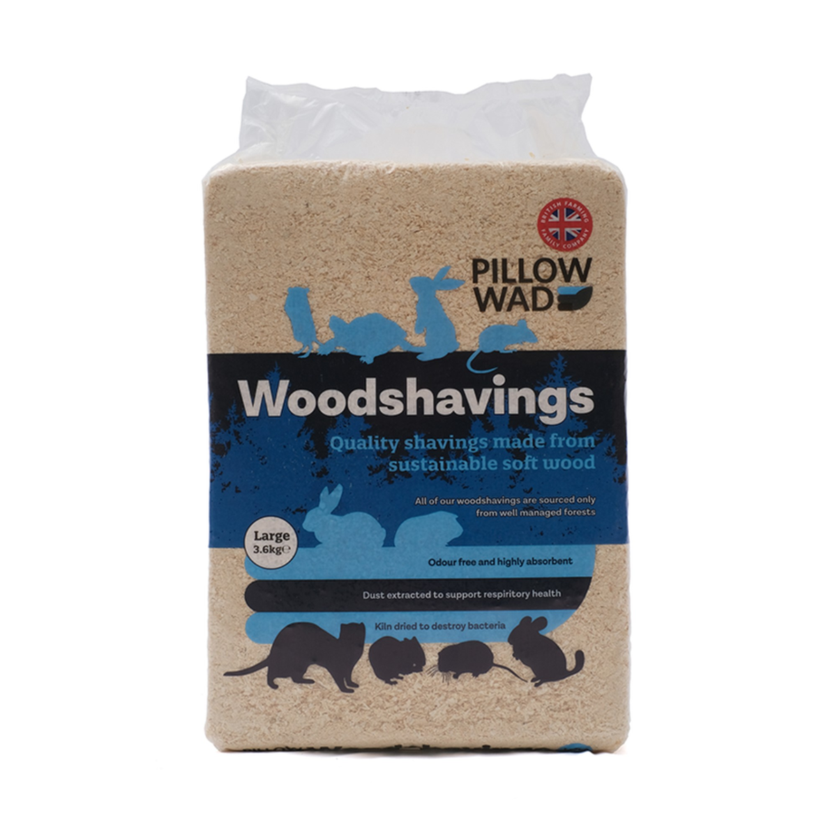 Pillow Wad large wood shavings 3.6kg bag of pet bedding