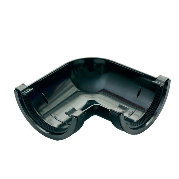 Pipelife Mini Flow 76mm black 90 degree gutter angle