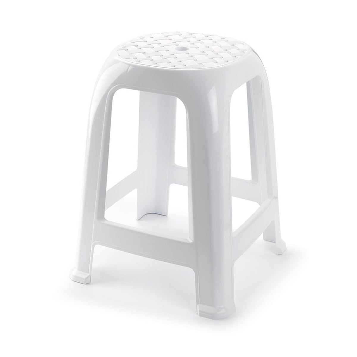 Plasticforte white stool 38 x 33cm