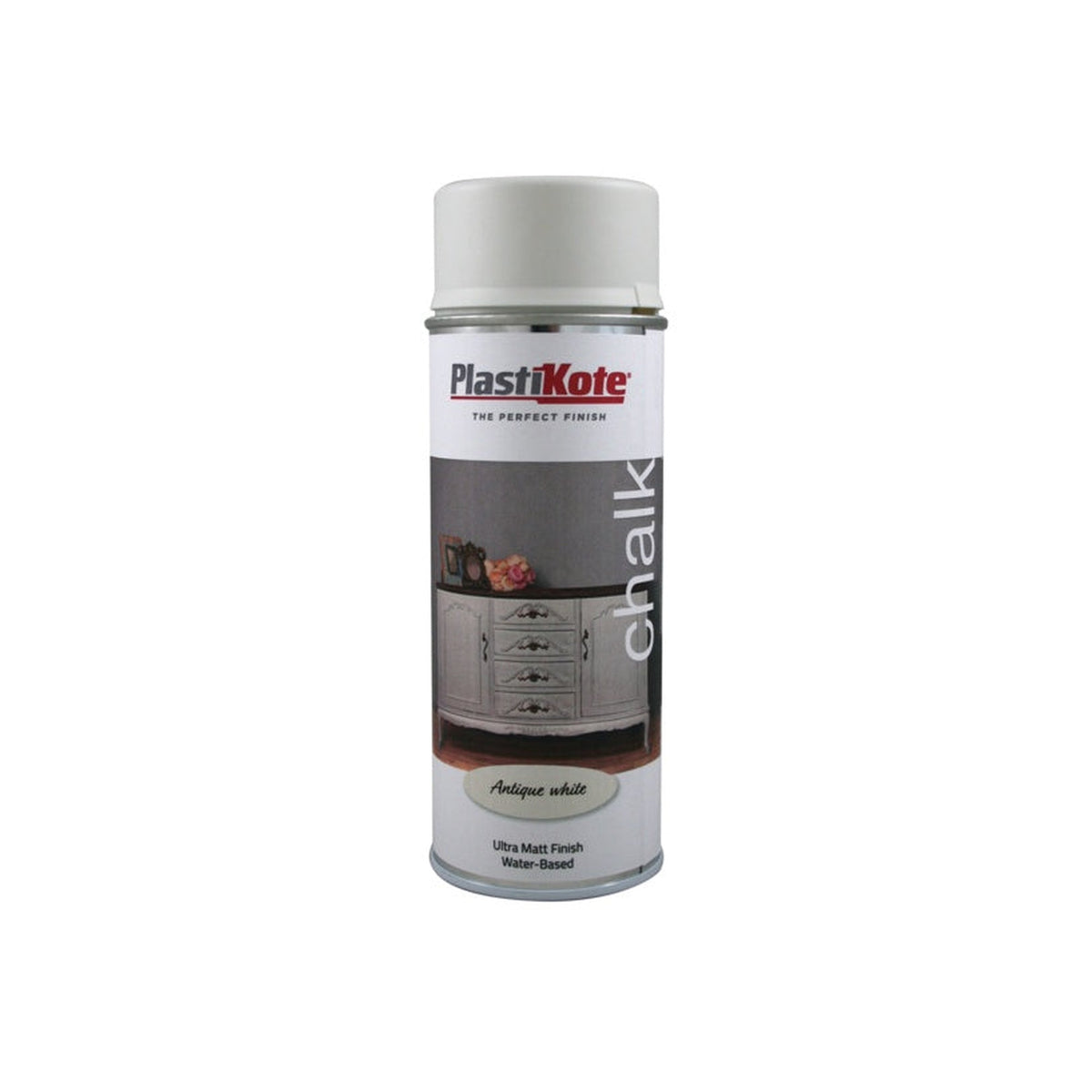 PlastiKote Chalk spray paint 400ml in Antique White