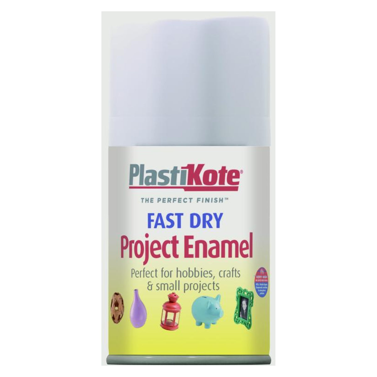 PlastiKote Fast Dry Enamel aerosol in Matt White 100ml