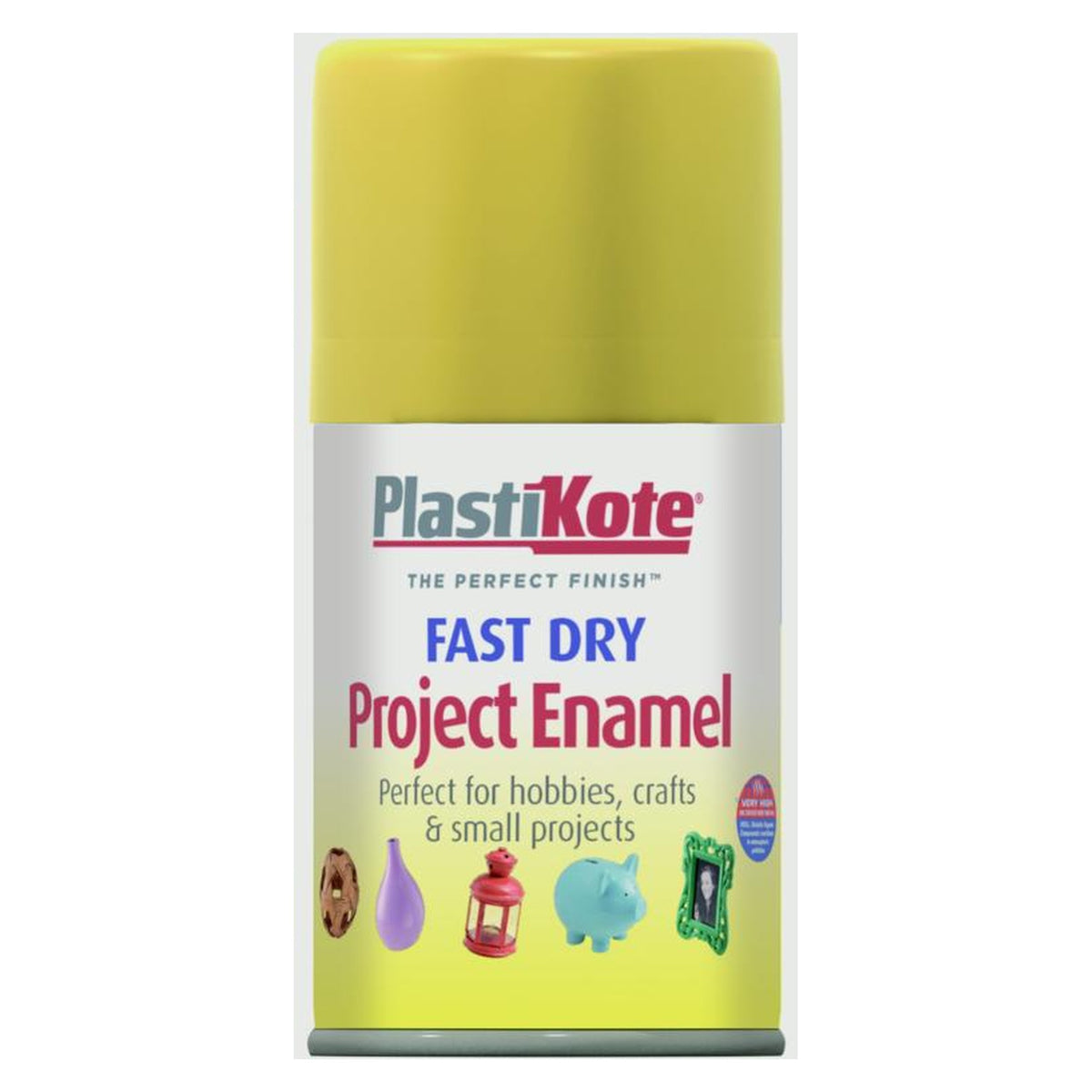 PlastiKote Fast Dry Enamel aerosol 100ml in Buttercup Yellow