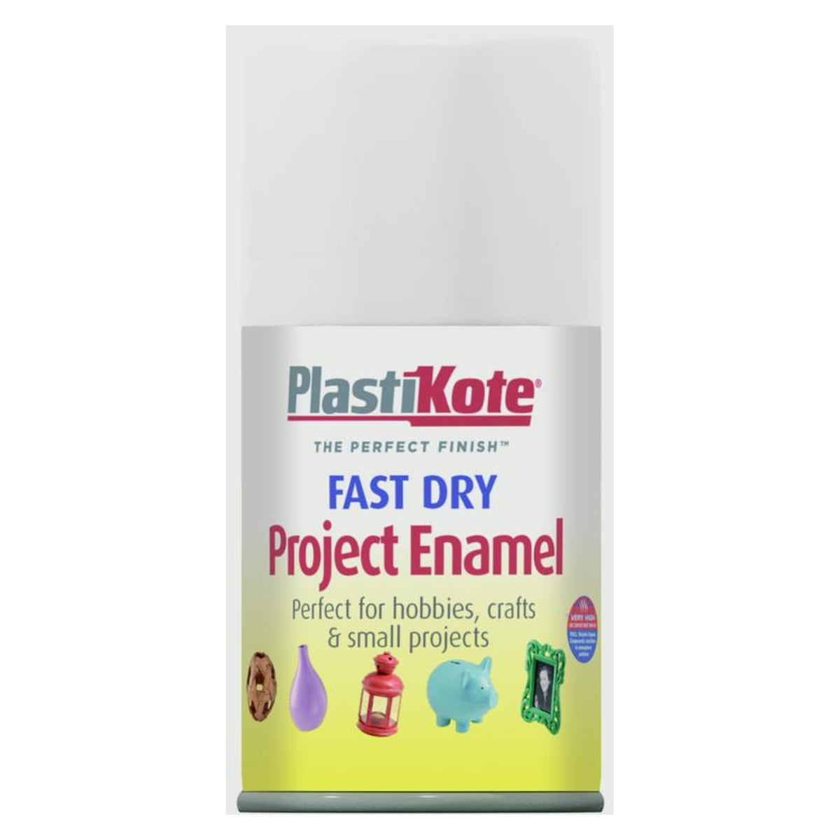 PlastiKote Fast Dry Enamel aerosol in Gloss White 100ml