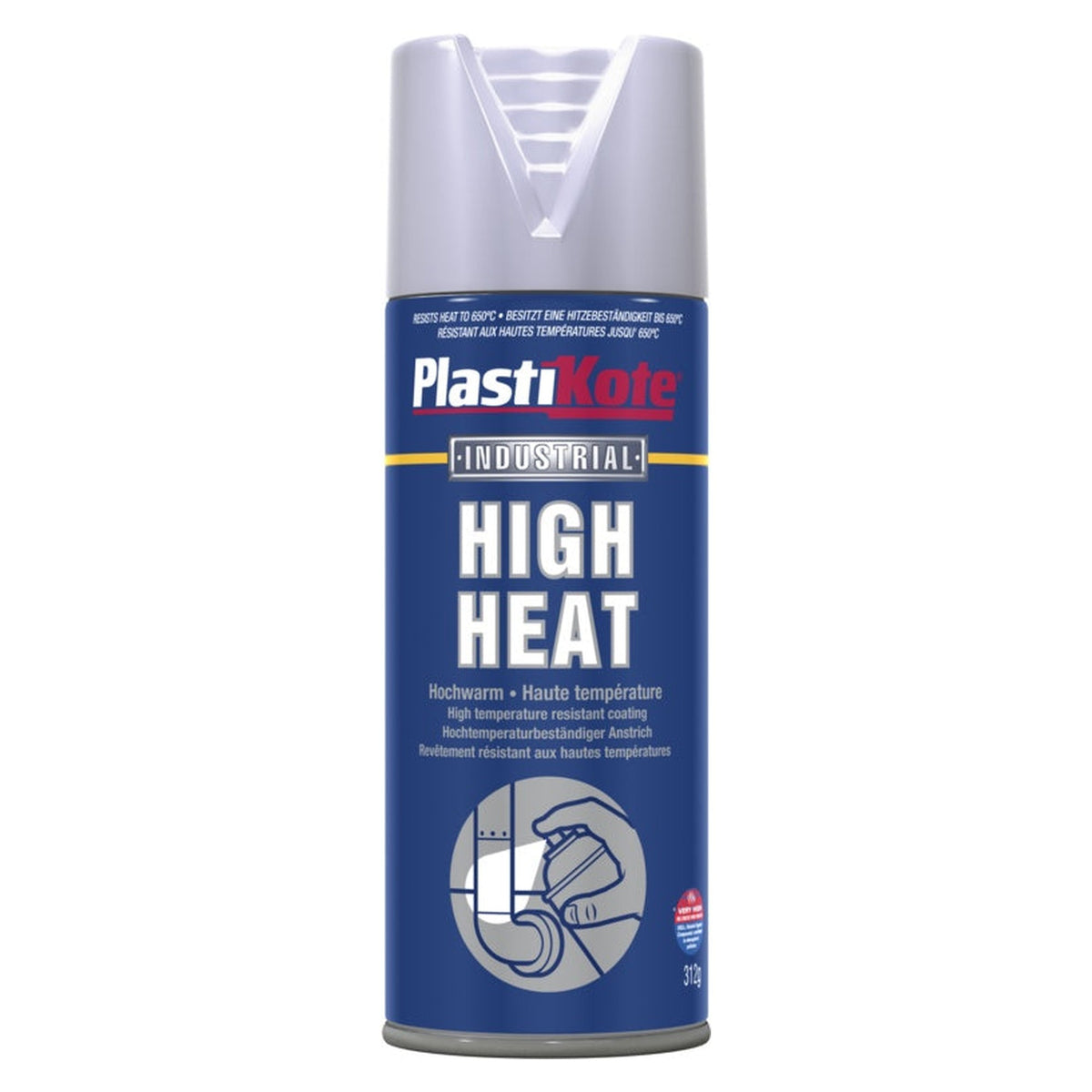 PlastiKote high heat aerosol aluminium 400ml