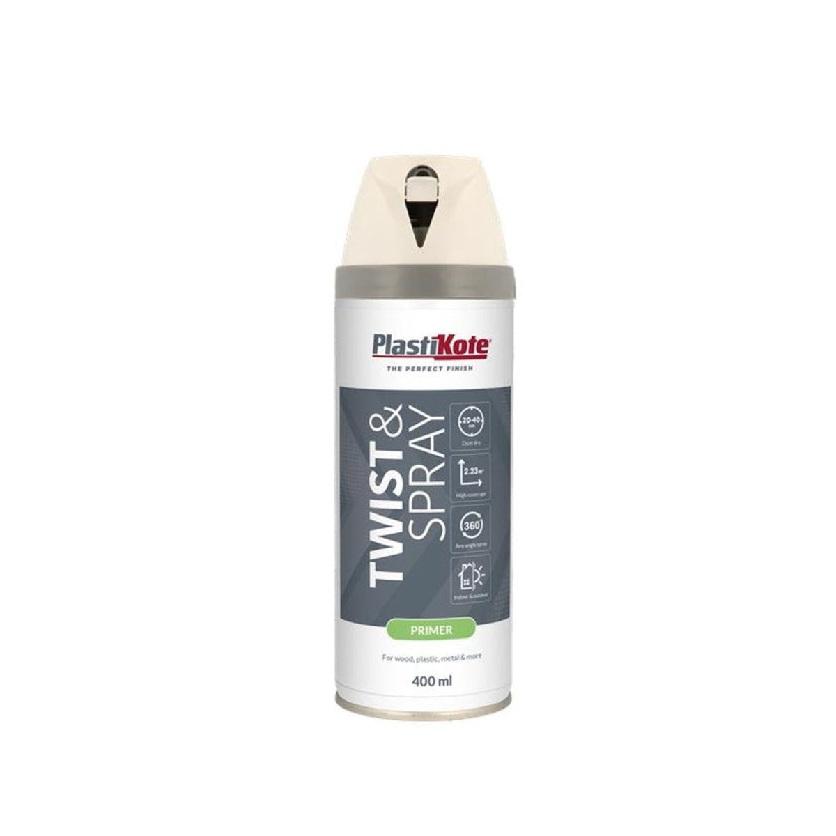 PlastiKote Metal Primer white 400ml aerosol