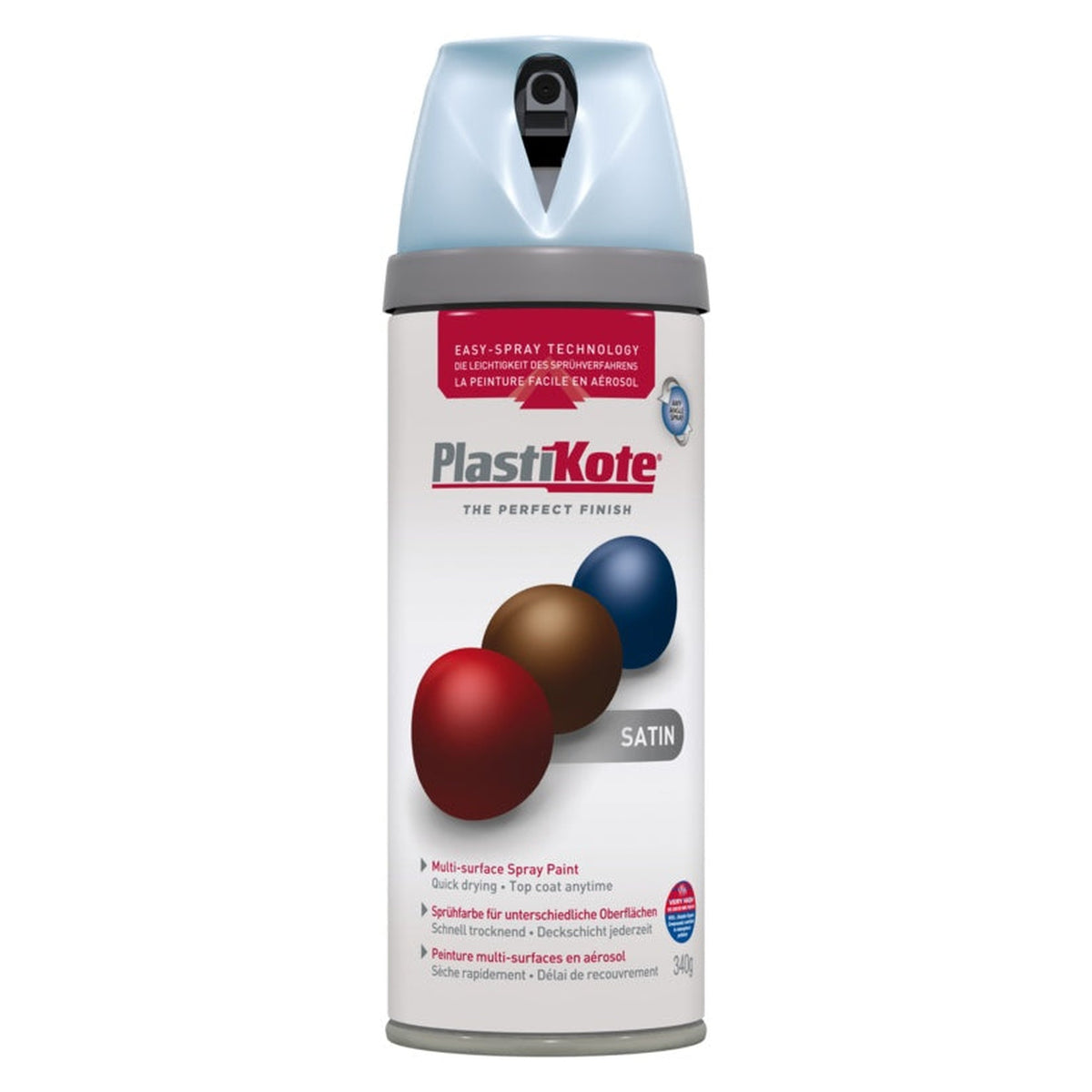 PlastiKote Twist & Spray 400ml can in baby blue satin