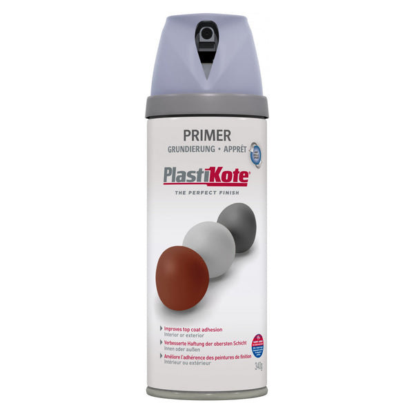 PlastiKote Twist & Spray 400ml can in grey primer