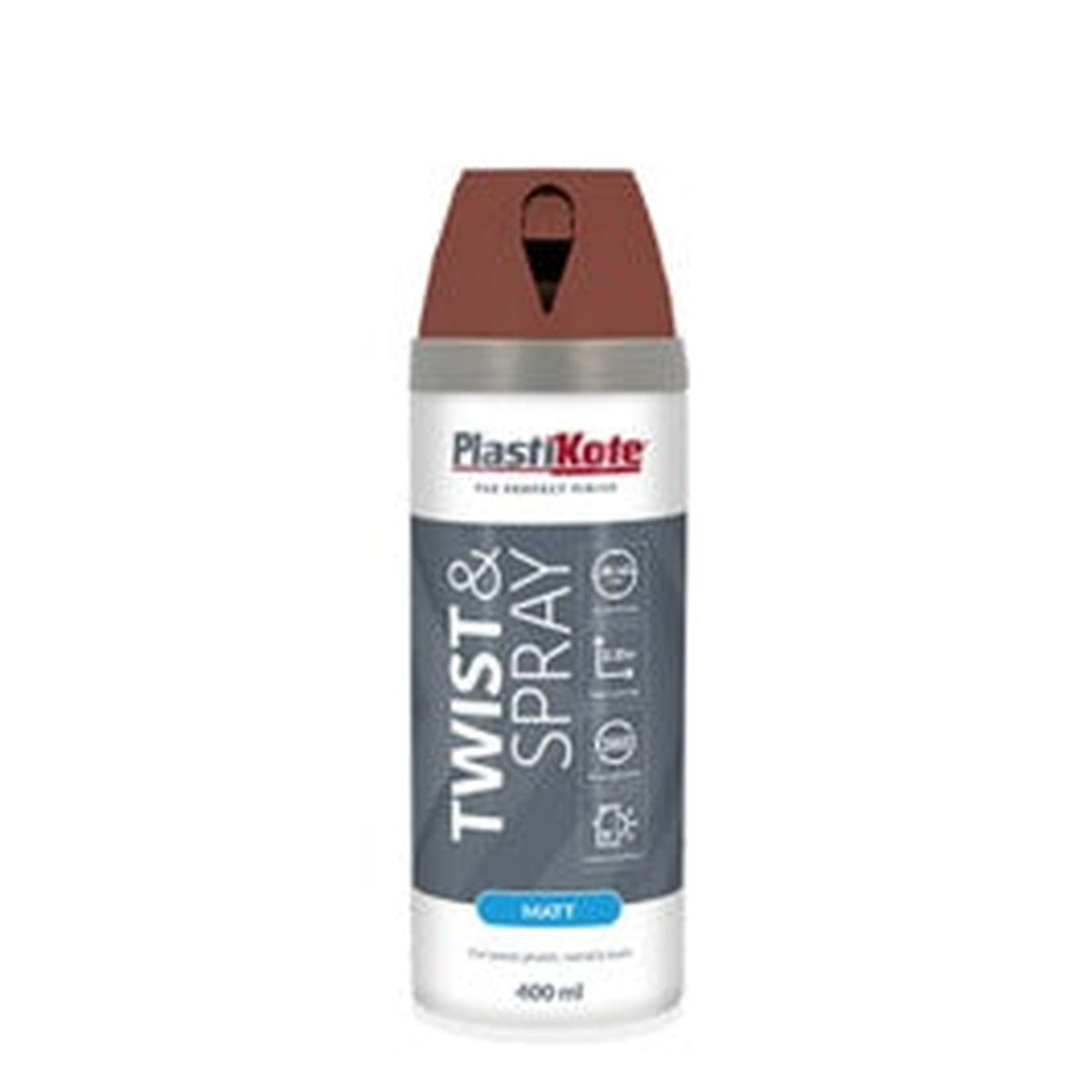 PlastiKote Twist & Spray 400ml can in Pantile Red
