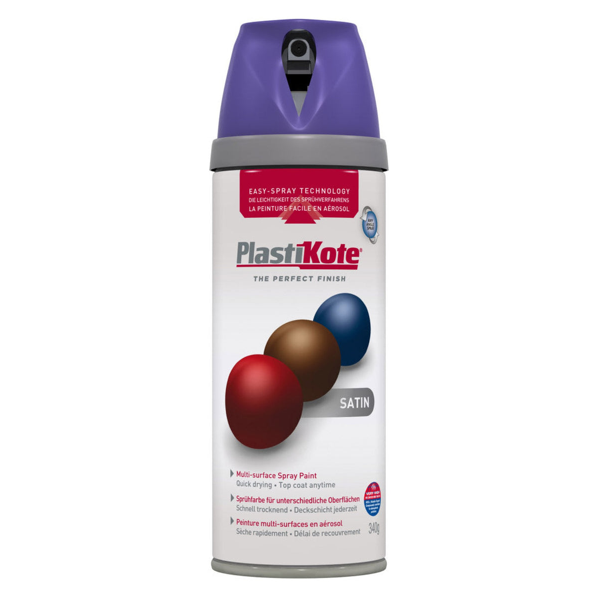 PlastiKote Twist & Spray 400ml can in Sumptuous Purple Satin