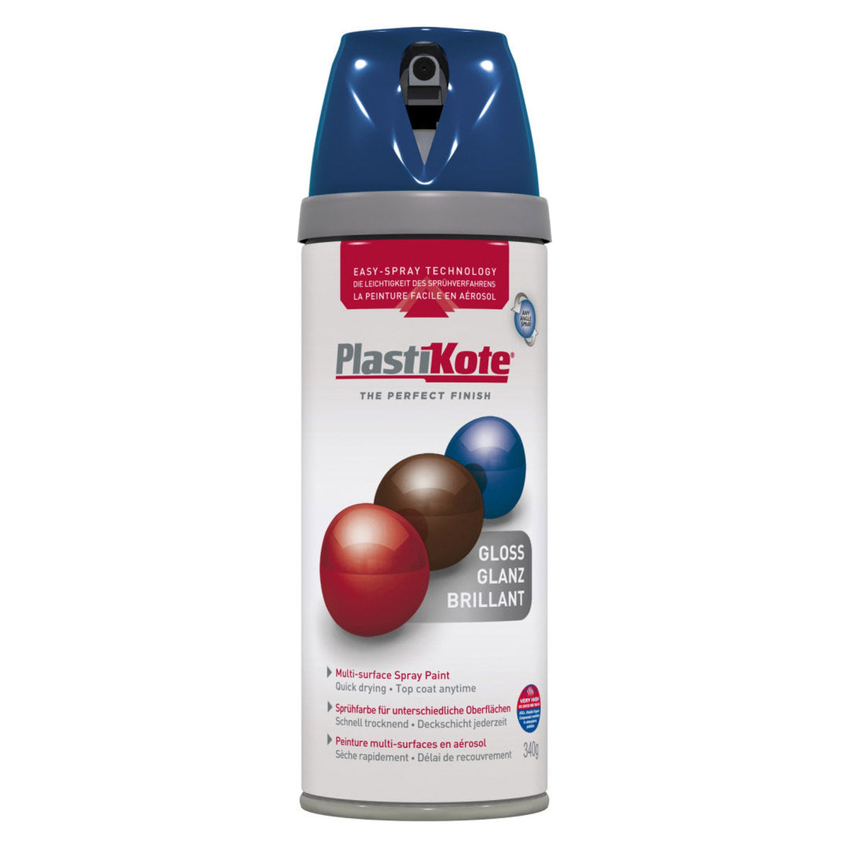 PlastiKote Twist and Spray Royal Blue Gloss 400ml can