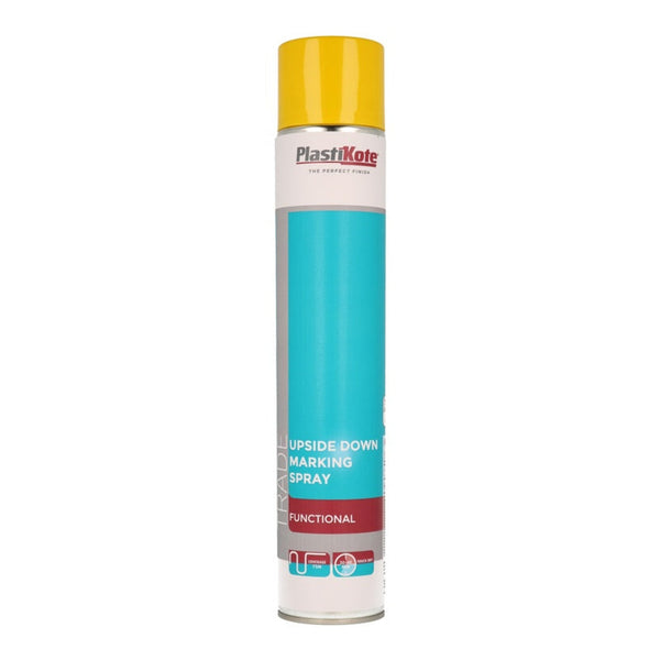 PlastiKote Upside Down Marking Spray 750ml in yellow