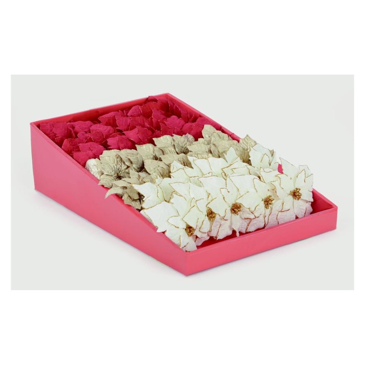 Poinsettia Clip - White & Red