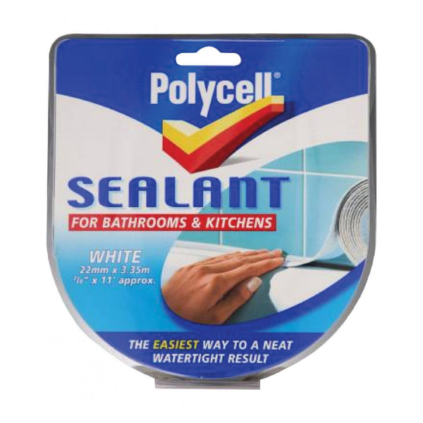 Polycell white sealant strip 22mm x 3.35m