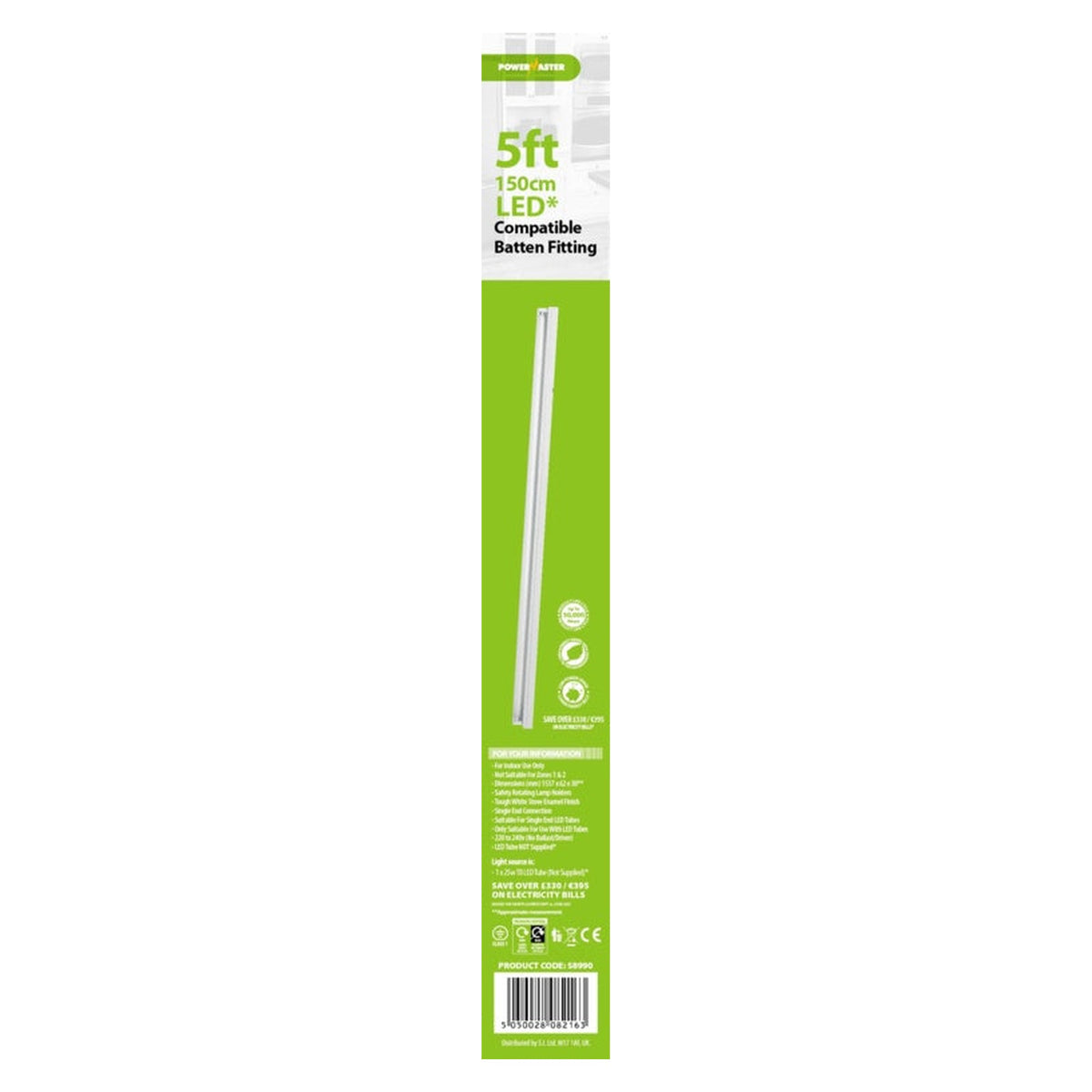 Powermaster 5ft LED compatible light fitting