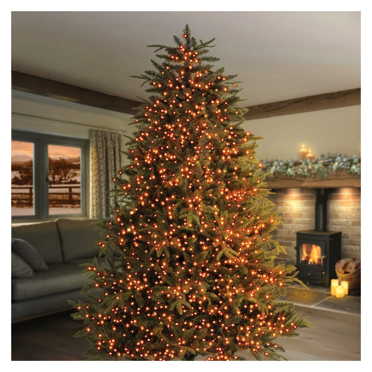 Premier 1500 LED vintage gold TREEbrights with timer, view 2