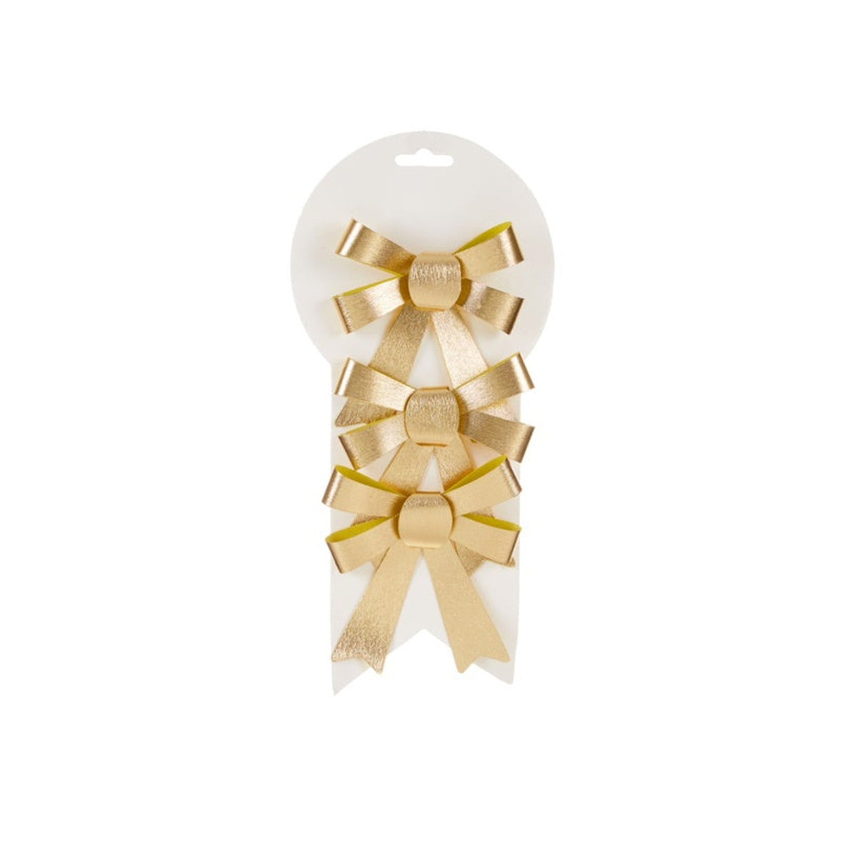 Premier 3 piece carded gold bows 11cm