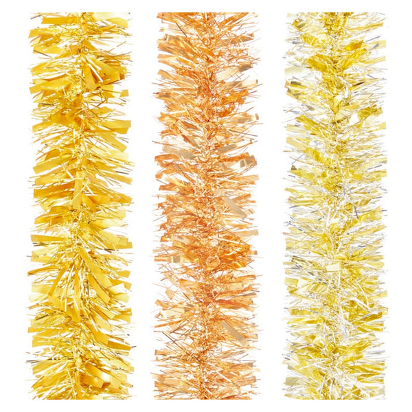 Premier chunky metallic warm gold tinsel 10cm x 10m