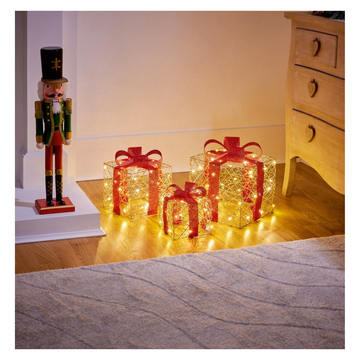 Premier lit golden elegance Christmas parcels set of three