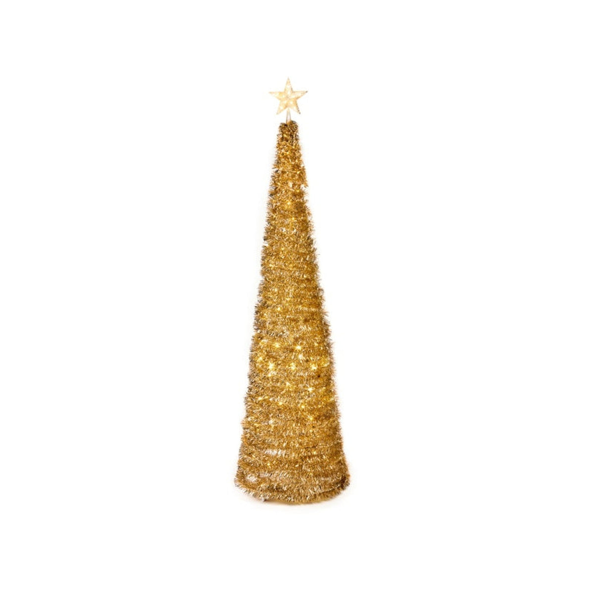 Premier pre lit gold pop up Christmas tree 1.8m with star