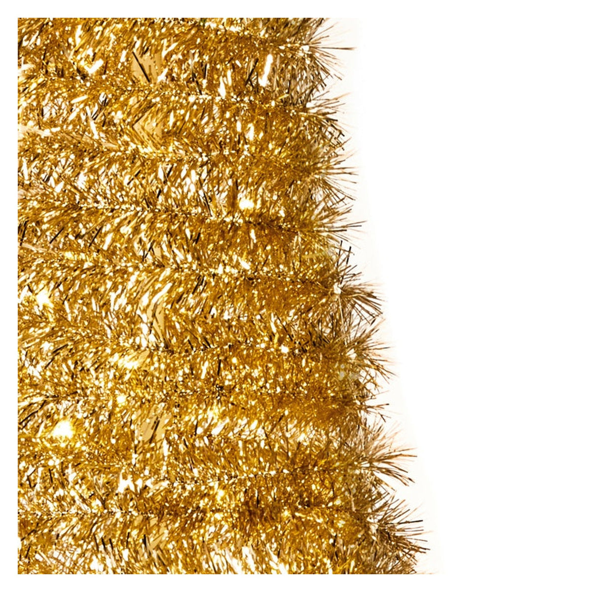 Premier pre lit gold pop up Christmas tree 1.8m with star, view 2