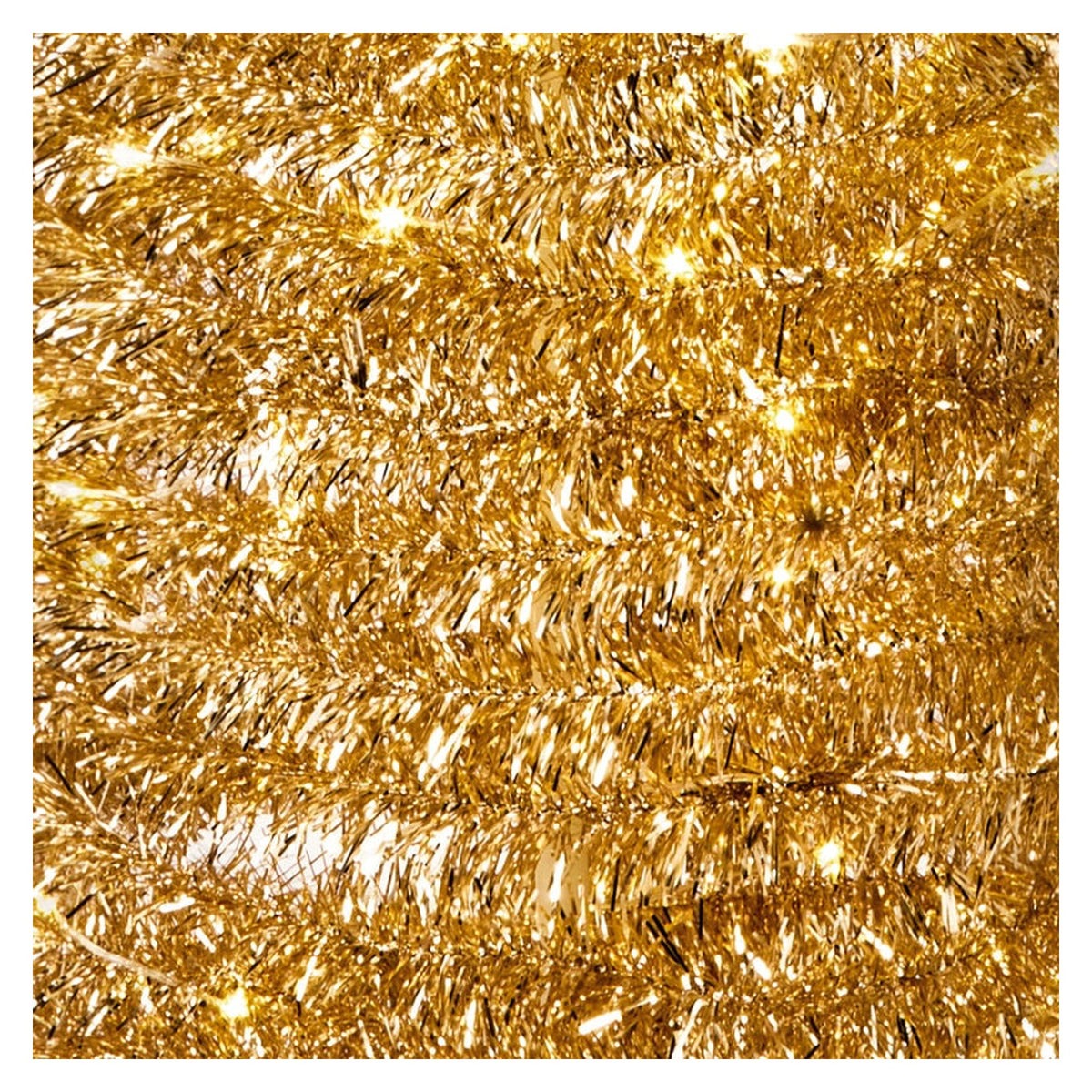 Premier pre lit gold pop up Christmas tree 1.8m with star, view 4