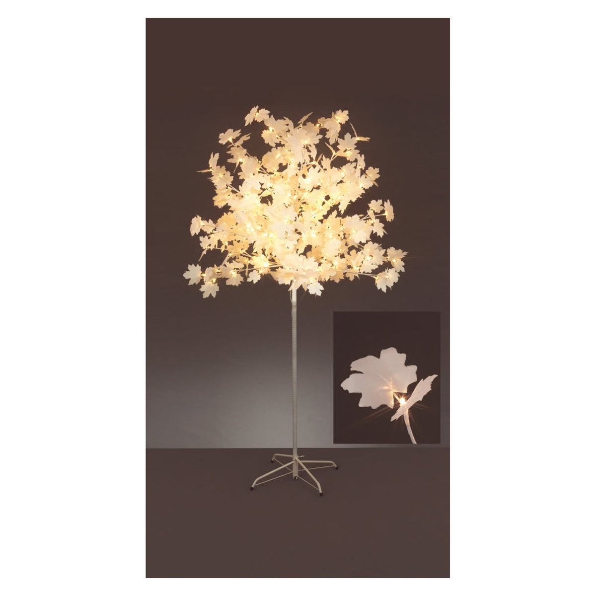 Premier white maple leaf tree with 400 warm white LEDs